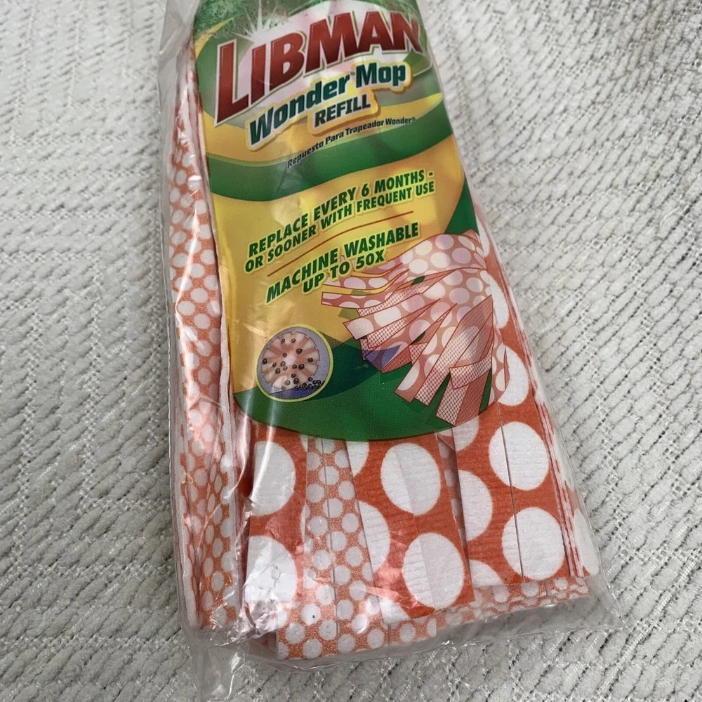 Libman Wonder Mop Refill Model 02001 Easy Change Machine Washable Refill New